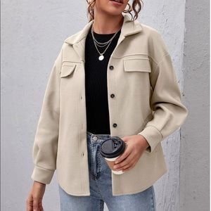 Beige shacket